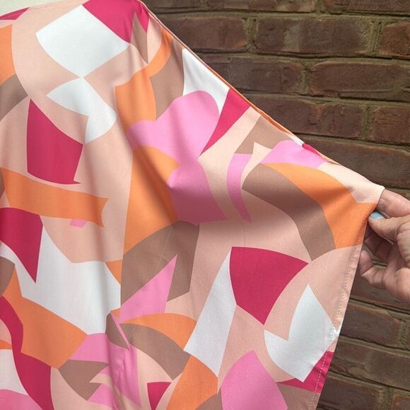 Multi One Shoulder Batwing Dress Size 2XL NEW - Picture 3 of 7